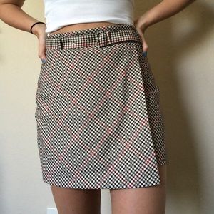 Patterned business mini skirt